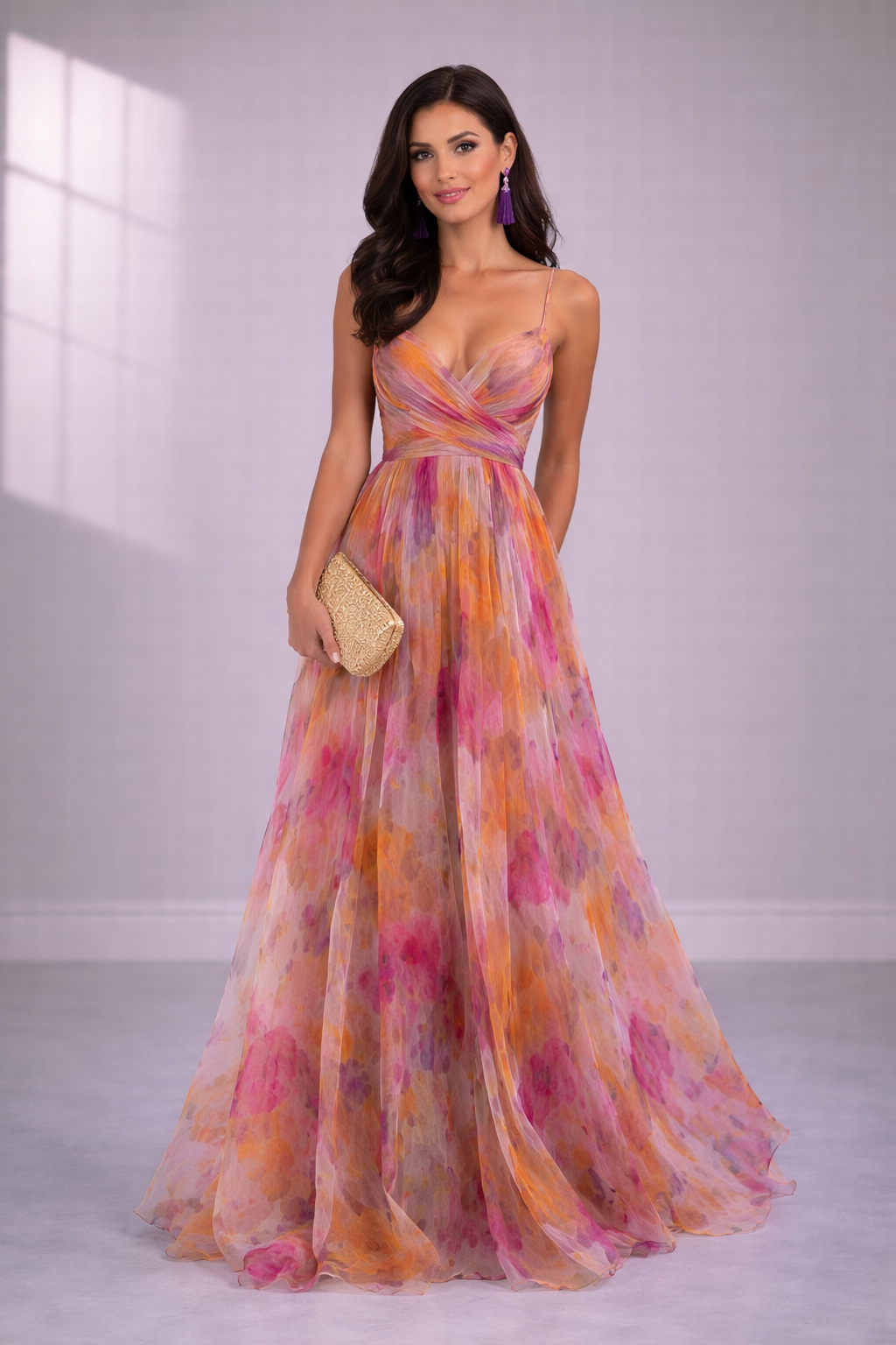 Berta | Encantador Vestido Largo con Estampado Floral